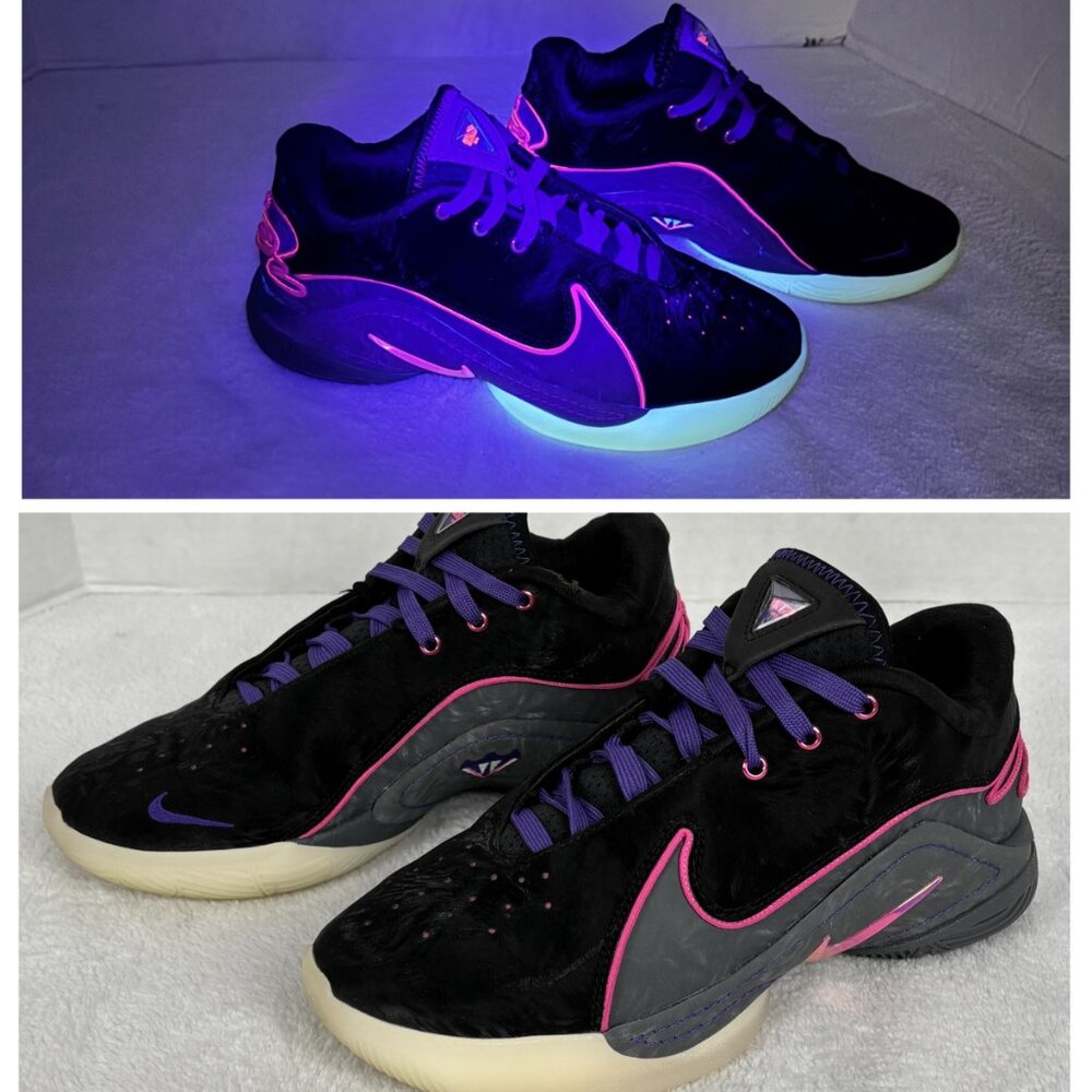 Nike LeBron 22 Blacklight Men's 6‎ FZ1094-001 Black Pink Glow Basketball Shoes
